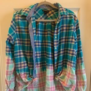 Lands End Bleached flannel Sz L! 😍😍